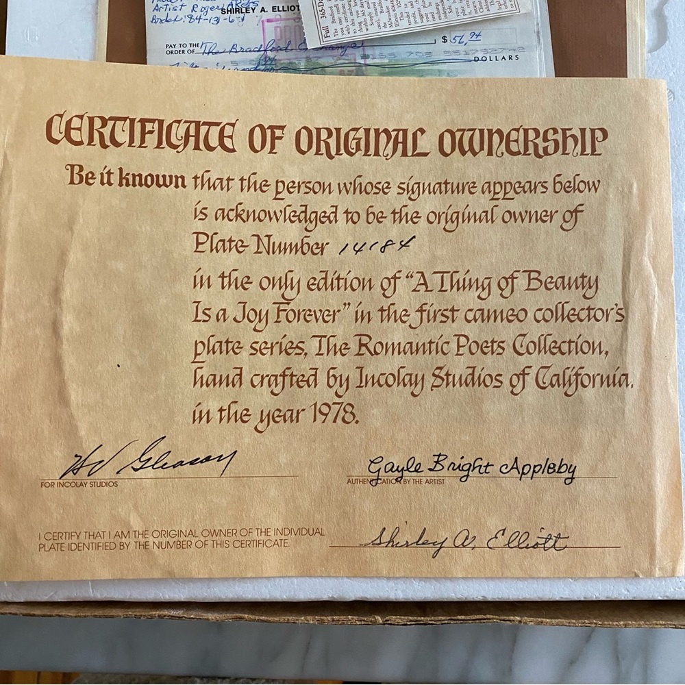 Gayle Bright Appleby collector plate in original packaging - Picture 3 of 14